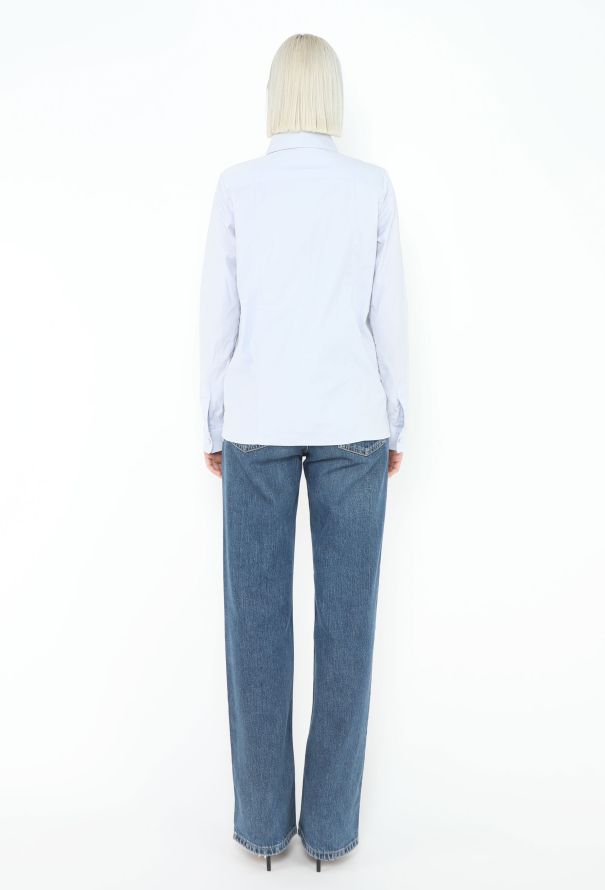 The Row Pale Blue Classic Cotton Shirt - 4