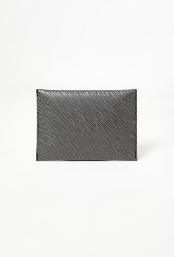 Louis Vuitton Matte Black Epi Envelope Pouch - 3 Louis Vuitton Matte Black Epi Envelope Pouch - 3