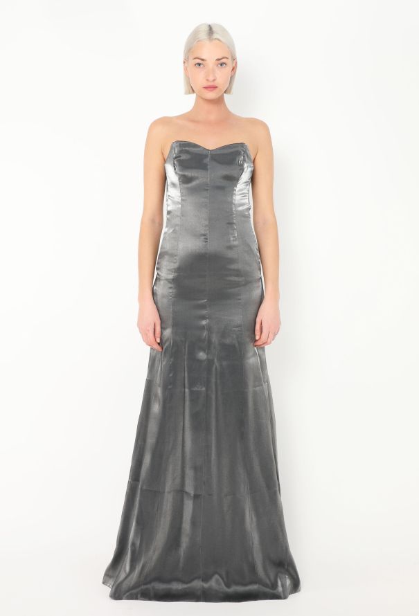 Iridescent Charmeuse Bustier Gown - 3 Iridescent Charmeuse Bustier Gown - 3