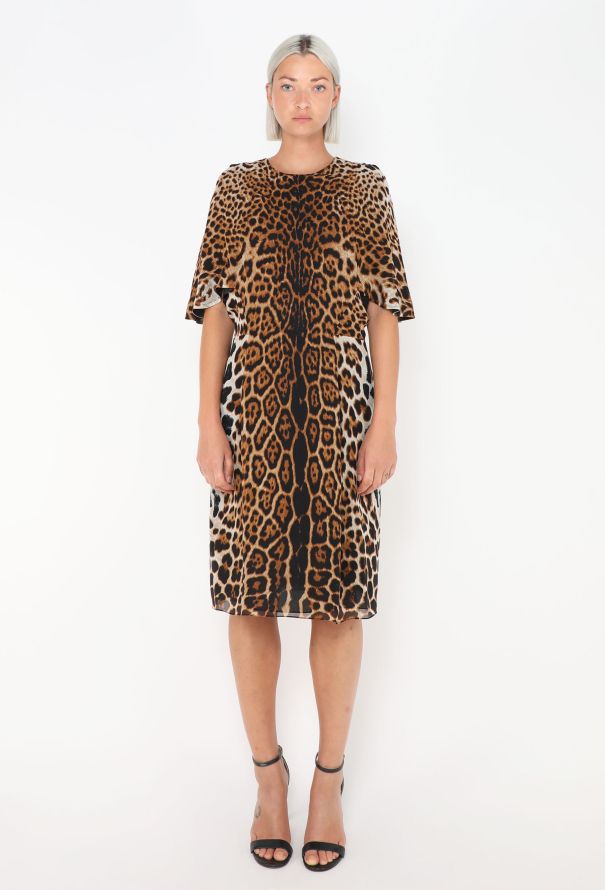 Saint Laurent Silk Leopard Print Dress - 1
