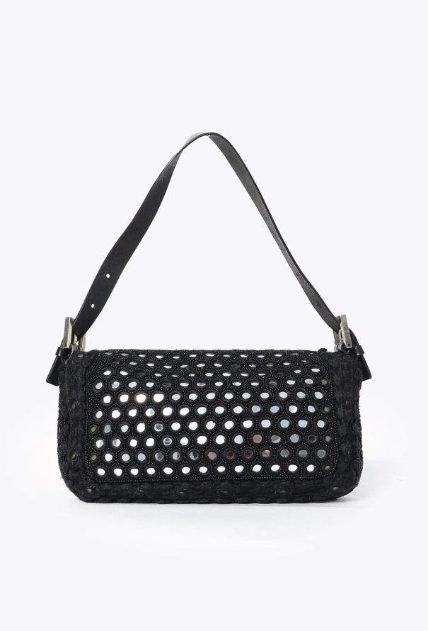 Fendi RARE Vintage Mirror Beaded Baguette Bag - 5