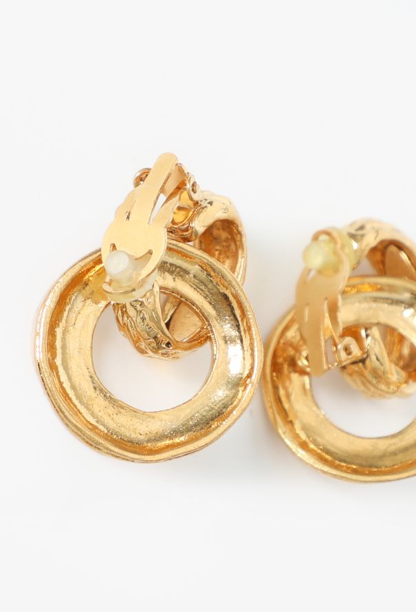 Chanel 1993 Cut-out Hoop Clip Earrings - 3