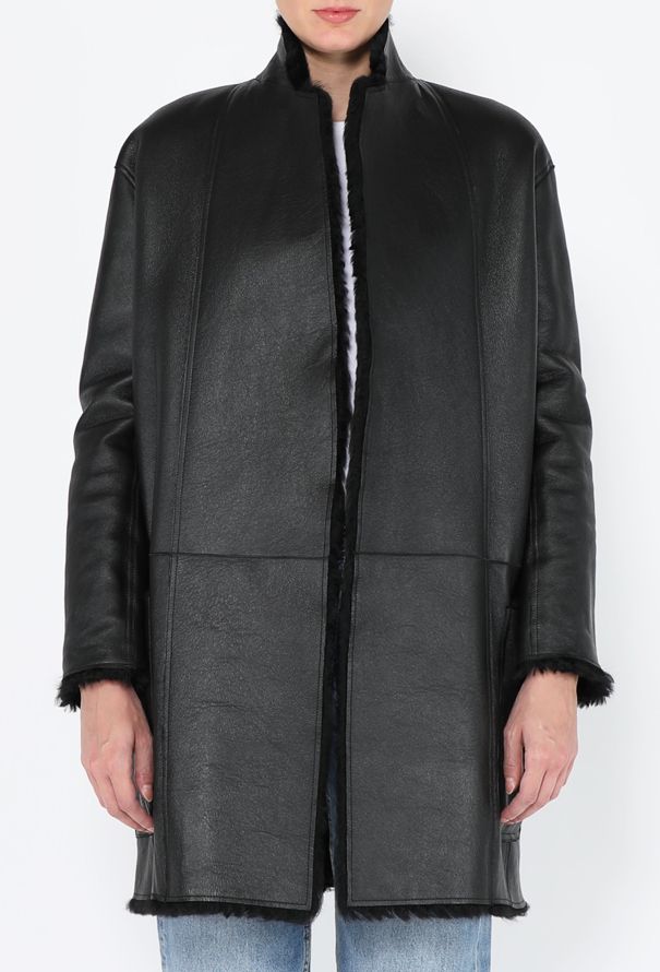 Céline Reversible Lambskin Shearling Coat - 6