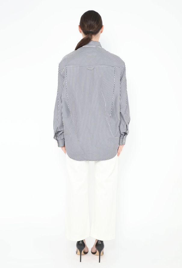 Balenciaga F/W 2016 Structured Pinstripe Shirt - 5