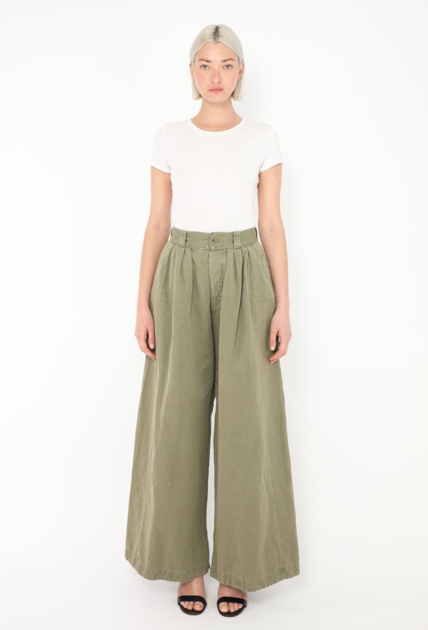 Maison Margiela 2023 Pleated Linen Pants - 1