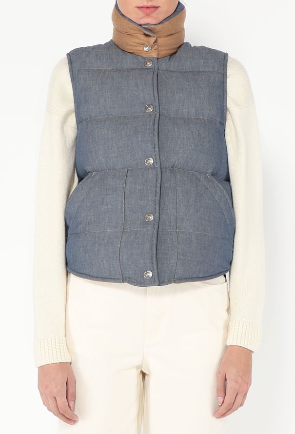 Loro Piana 2023 Lance Chambray Cashmere Vest - 4