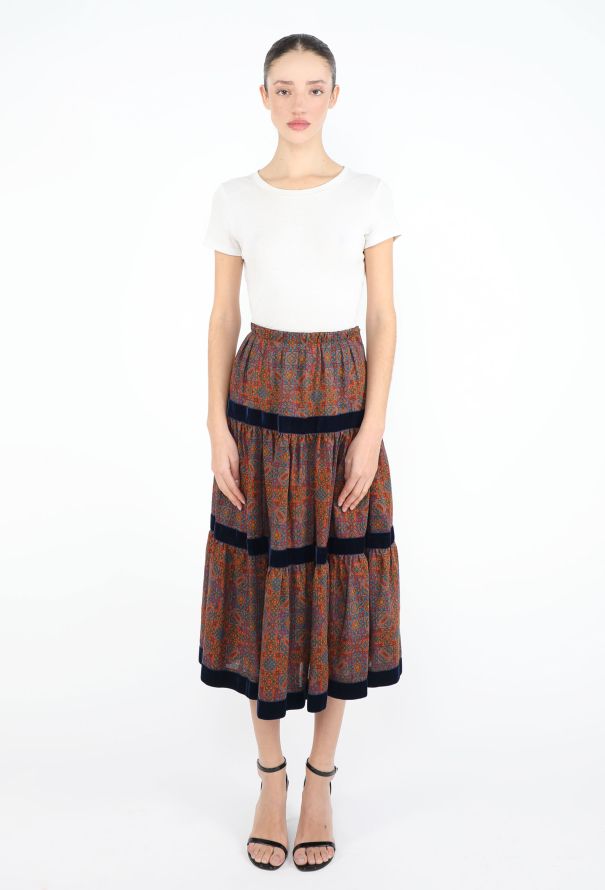 Saint Laurent Late '70s Russian Tiered Peasant Skirt - 2
