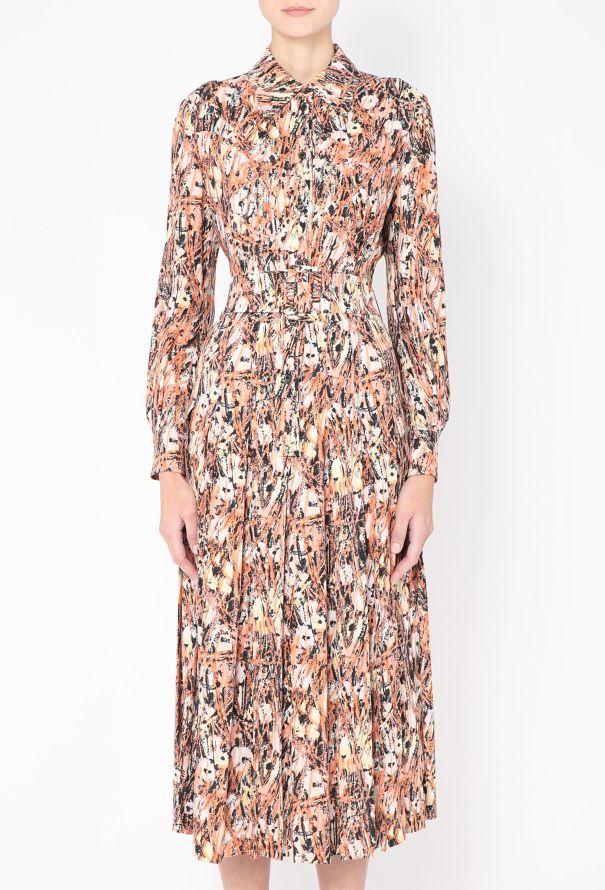 Prada Floral Silk Belted Dress, 2017 - 2