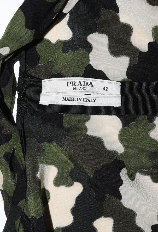 Prada Pre-Fall 2010 Draped Camo Dress - 6 Prada Pre-Fall 2010 Draped Camo Dress - 6