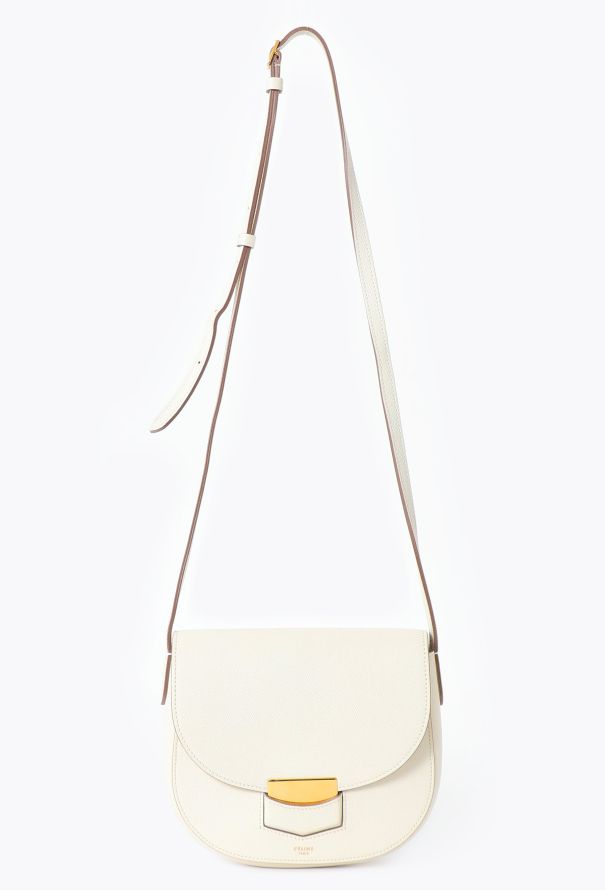 Céline White Small Trotteur Bag - 1