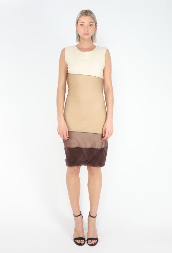Helmut Lang COLLECTOR S/S 1990 Tonal Overlay Dress - 3
