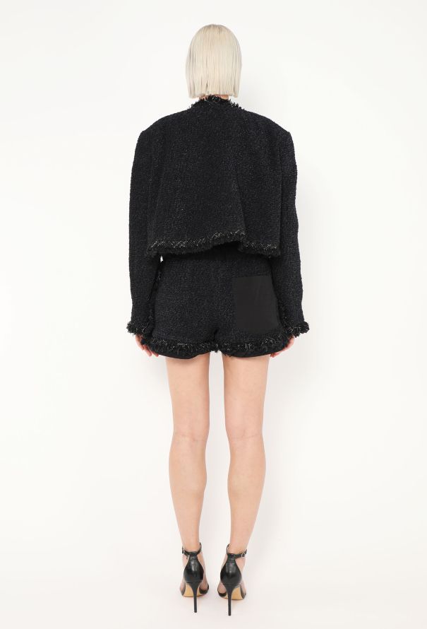 Sacai 2020 Frayed Tweed Ensemble - 7