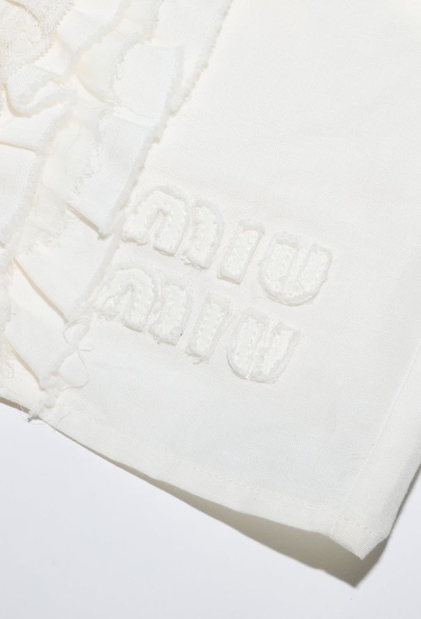 Miu Miu S/S 2024 Lace Ruffled Skirt - 8