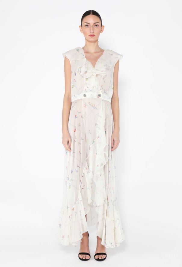 Chanel F/W 2019 Ski Motif Silk Dress - 3