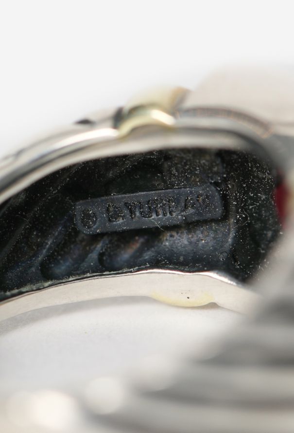 David Yurman 14K Yellow Gold & Garnet Cocktail Sterling Ring - 6