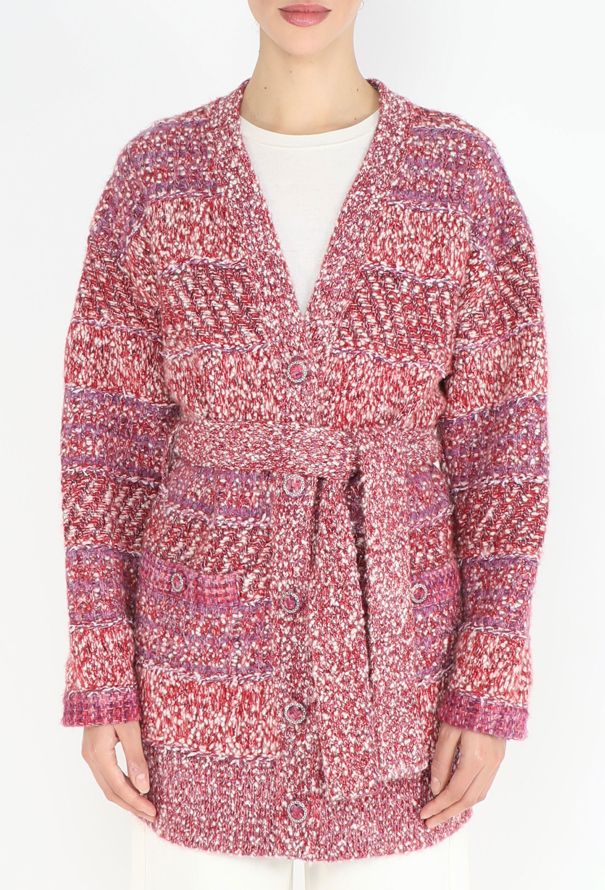 Chanel F/W 2022 Belted Cashmere Tweed Cardigan - 5