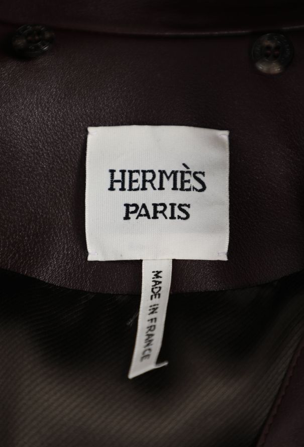 Hermès F/W 2024 Calfskin Fur Collar Peacoat - 9 Hermès F/W 2024 Calfskin Fur Collar Peacoat - 9