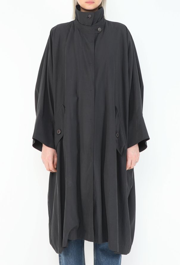 Issey Miyake '90s Batwing Nylon Trench - 5