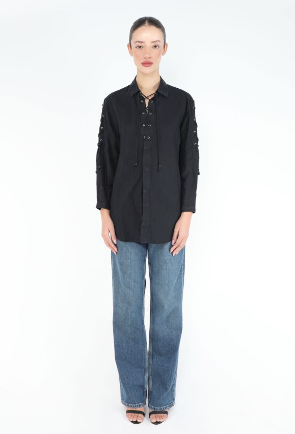 Saint Laurent 2019 Saharan Lace-Up Tunic - 2