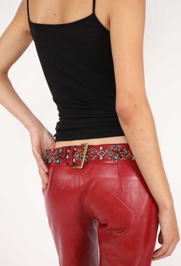 Dolce & Gabbana Embellished Leather Pants, 2001 - 6