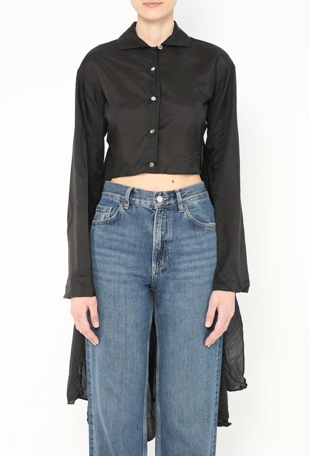 Romeo Gigli '90s Silk Train Cropped Top - 2 Romeo Gigli '90s Silk Train Cropped Top - 2
