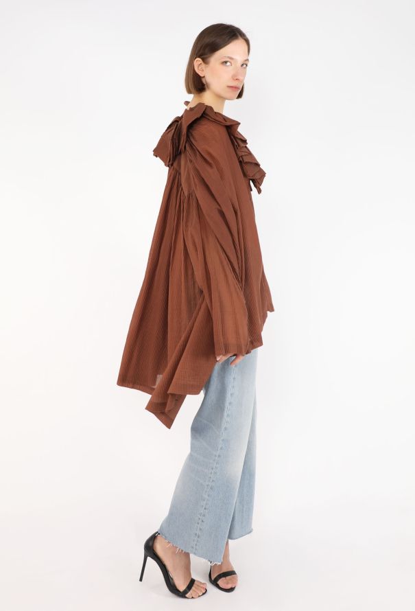 Romeo Gigli Ruffled Trim Cotton Tunic, F/W 1990 - 6