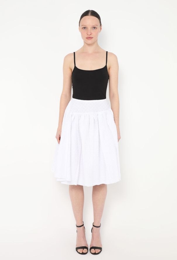 Alaïa Piqué Pleated Skater Skirt - 3 Alaïa Piqué Pleated Skater Skirt - 3