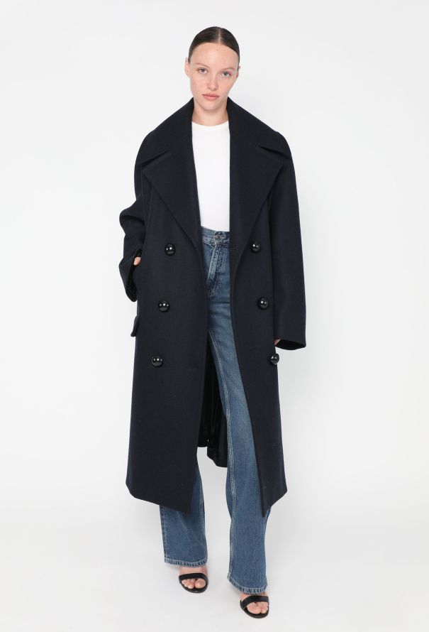 Alaïa F/W 2022 Oversized Naval Coat - 5