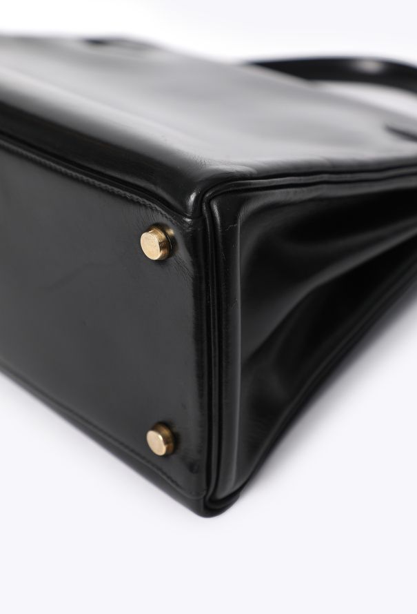 Hermès Vintage Black Box Kelly Retourné 32 - 10