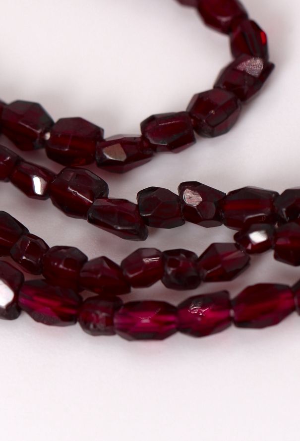 Vintage Fine Jewelry 18k Yellow Gold & Almandine Choker Necklace - 5 Vintage Fine Jewelry 18k Yellow Gold & Almandine Choker Necklace - 5