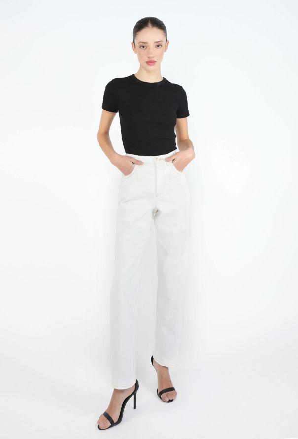 Chanel 2020 'COCO' Embroidered Jeans - 1