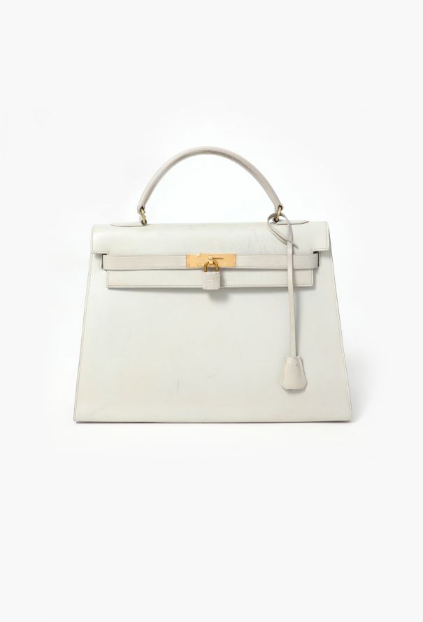 Hermès Rare '60s Light Grey Box Kelly Sellier 32 - 1