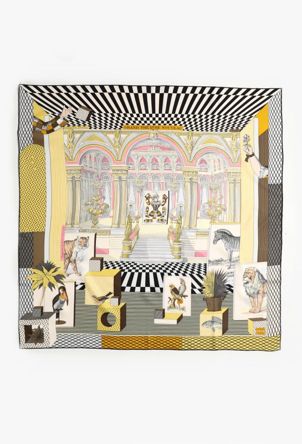 Hermès 2021 'Grand Théâtre Nouveau' 90cm Silk Carré - 1