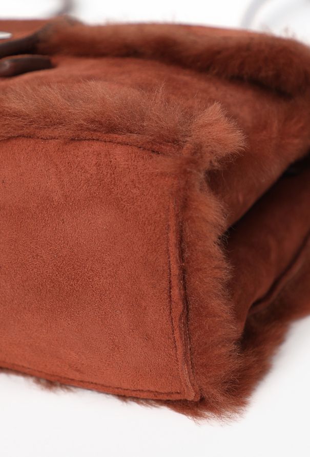 Loro Piana Suede & Shearling-Trim Pouch - 10