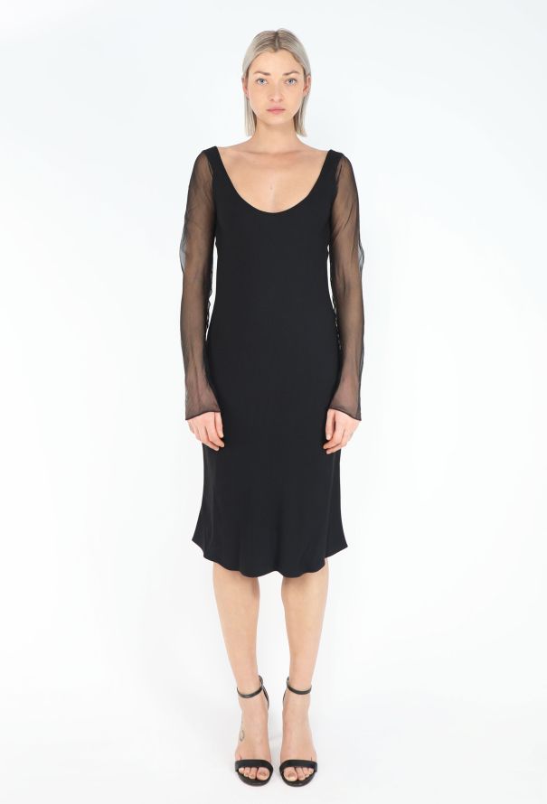 John Galliano RARE Fall 1990 Mesh Sheath Dress - 1