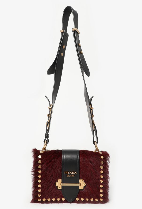 Prada Fur Cahier Crossbody Bag - 1