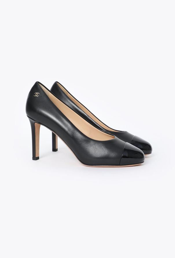 Chanel Classic Cap-Toe Leather Pumps - 2