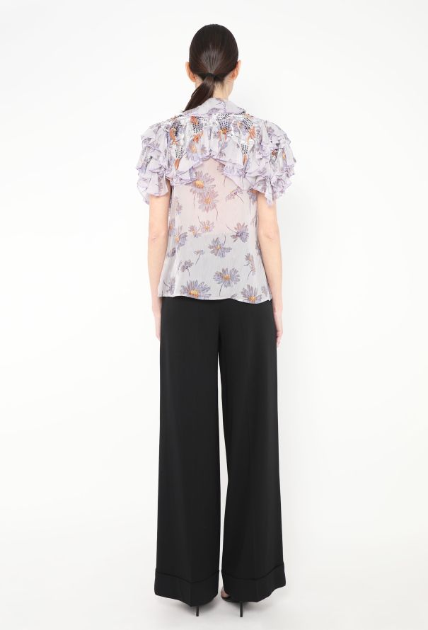 Rodarte S/S 2017 Ruffled Silk Blouse - 6