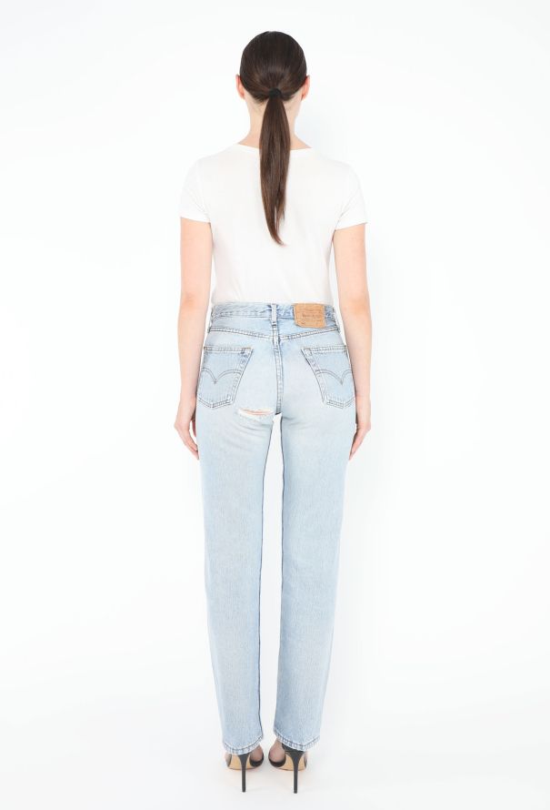 Levi's Distressed Tapered 501 Jeans - 4 Levi's Distressed Tapered 501 Jeans - 4