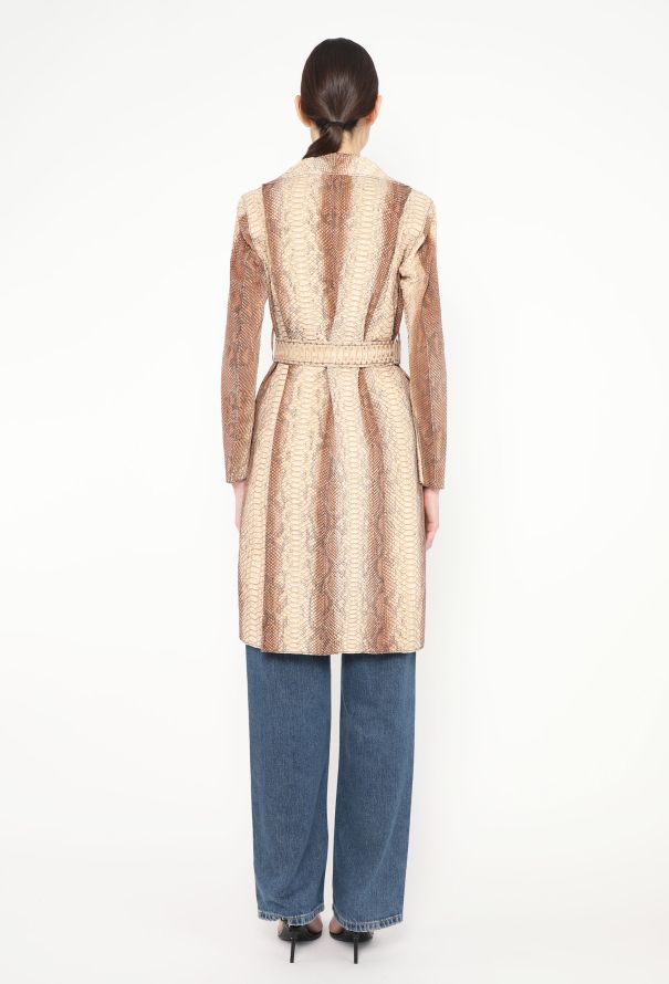 Prada RARE S/S 2004 Python Belted Trench - 6 Prada RARE S/S 2004 Python Belted Trench - 6