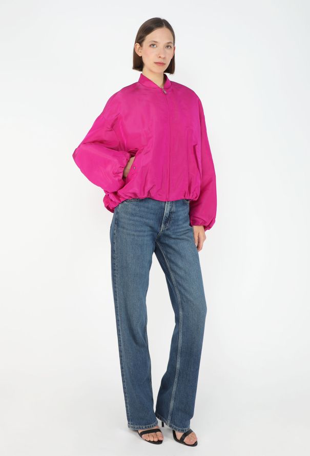 Valentino S/S 2022 Silk Faille Bomber Jacket - 5