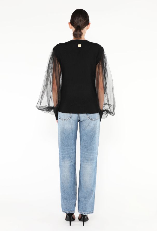Schiaparelli 2023 Tulle Sleeved Sweater - 4