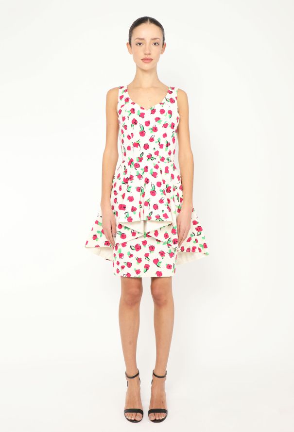 Guy Laroche '80s Floral Piqué Dress - 3