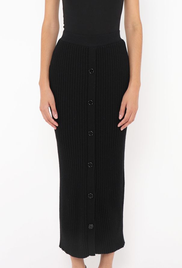 Céline Button-Down Knit Skirt - 3