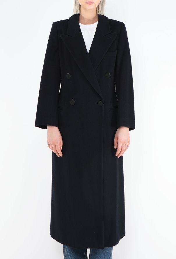 Giorgio Armani '90s Felted Cashmere Coat - 3