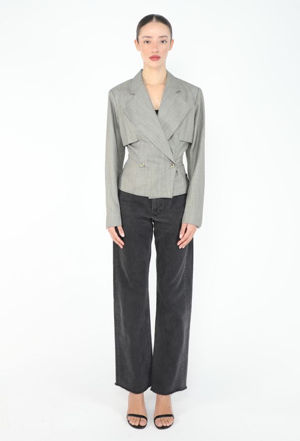 Alaïa RARE F/W 1988 Cinched Trench Blazer - 2