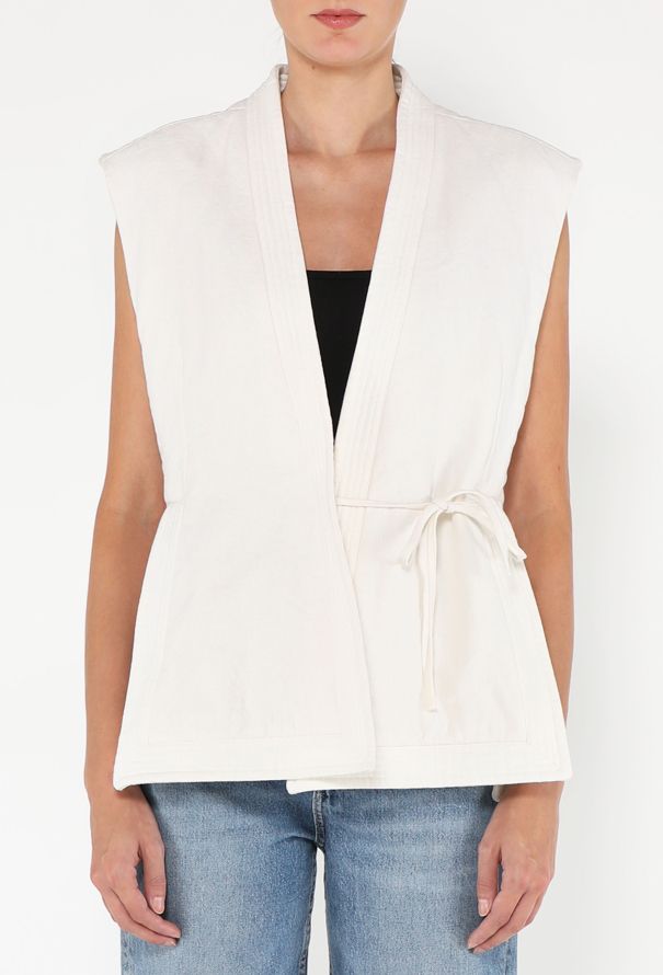 Céline S/S 2011 Linen Kimono Vest - 1