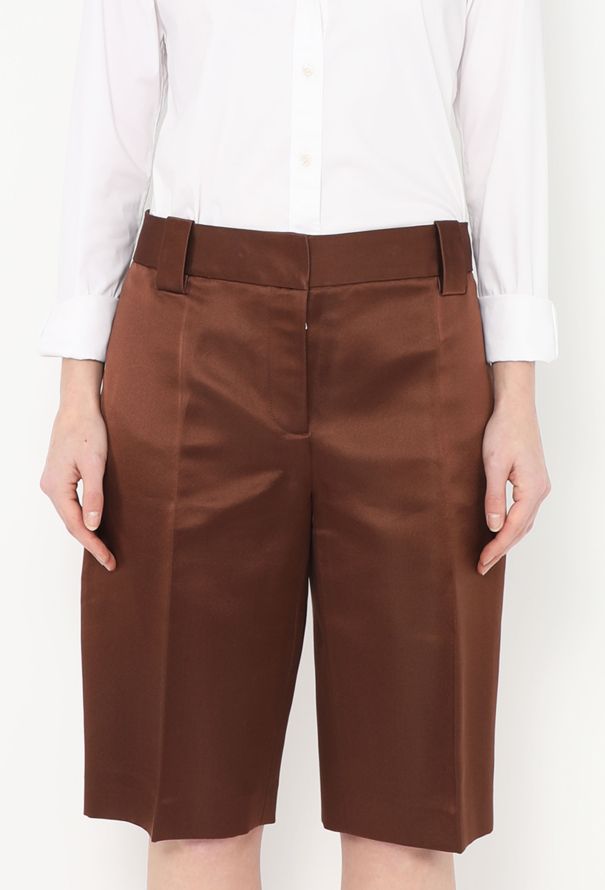 Prada S/S 2019 Silk Bermuda Shorts - 3