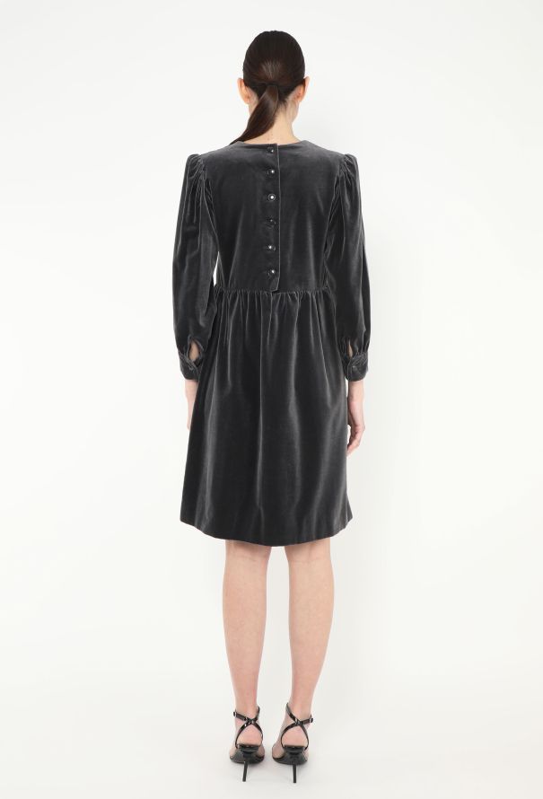 Saint Laurent '70s Velvet Babydoll Dress - 5