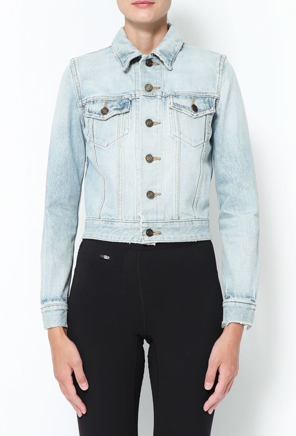Saint Laurent 2015 Distressed Denim Jacket - 1